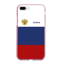 Чехол для iPhone 7Plus/8 Plus матовый Россия Триколор