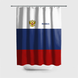 Штора 3D для ванной Россия Триколор