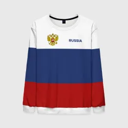 Мужской свитшот 3D Россия Триколор