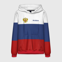 Мужская толстовка 3D Россия Триколор