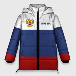 Женская зимняя куртка Oversize Россия Триколор