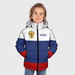 Зимняя куртка для мальчиков 3D Россия Триколор - фото 2