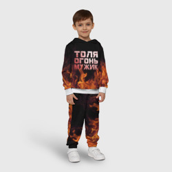 Детский костюм с толстовкой 3D Толя огонь мужик - фото 2