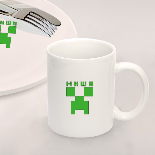 Набор: тарелка + кружка Миша - Minecraft - фото 2