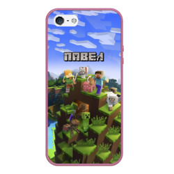 Чехол для iPhone 5/5S матовый Павел - Minecraft