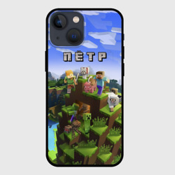 Чехол для iPhone 13 mini Пётр - Minecraft