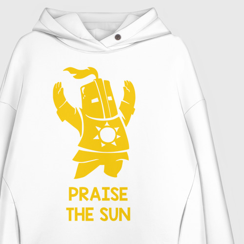 Женское худи Oversize хлопок Praise the sun, цвет белый - фото 3