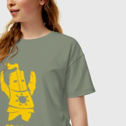 Женская футболка хлопок Oversize Praise the sun - фото 2