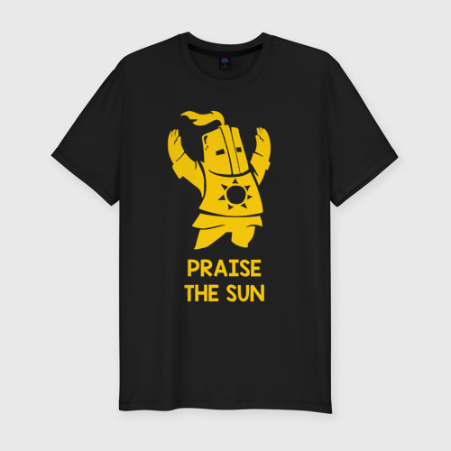 Мужская футболка хлопок Slim Praise the sun, цвет черный