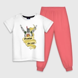 Детская пижама с белой футболкой Praise the Sun