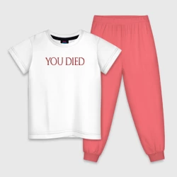 Детская пижама с белой футболкой You Died