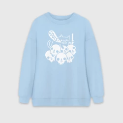 Женский свитшот oversize без начеса хлопок Cat Got Your Soul