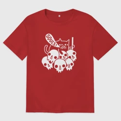 Женская футболка хлопок Oversize Cat Got Your Soul