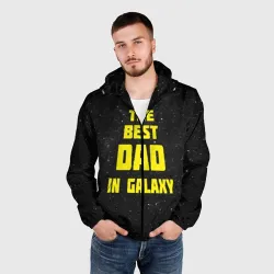 Мужская ветровка 3D The best dad in galaxy - фото 2