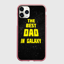 Чехол для iPhone 11 Pro Max матовый The best dad in galaxy