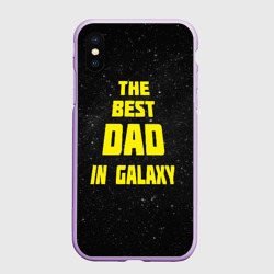 Чехол для iPhone XS Max матовый The best dad in galaxy