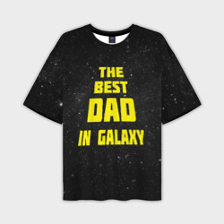 Мужская футболка oversize 3D The best dad in galaxy