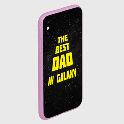 Чехол для iPhone XS Max матовый The best dad in galaxy - фото 2