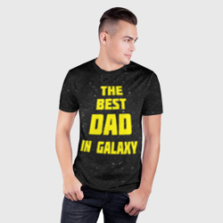 Мужская футболка 3D Slim The best dad in galaxy - фото 2