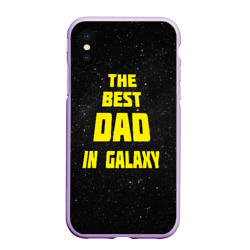 Чехол для iPhone XS Max матовый The best dad in galaxy