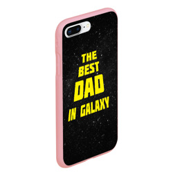 Чехол для iPhone 7Plus/8 Plus матовый The best dad in galaxy - фото 2