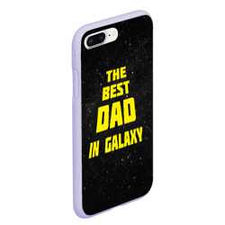 Чехол для iPhone 7Plus/8 Plus матовый The best dad in galaxy - фото 2