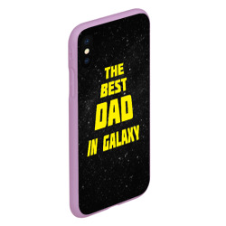 Чехол для iPhone XS Max матовый The best dad in galaxy - фото 2