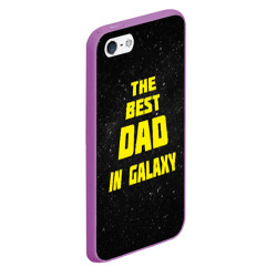 Чехол для iPhone 5/5S матовый The best dad in galaxy - фото 2