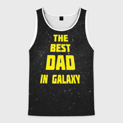 Мужская майка 3D The best dad in galaxy