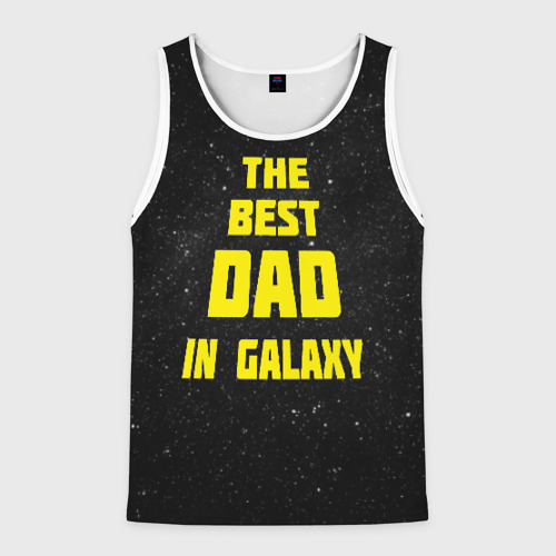 Мужская майка 3D The best dad in galaxy, цвет 3D печать