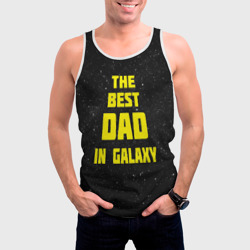 Мужская майка 3D The best dad in galaxy - фото 2