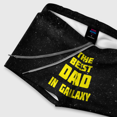 Мужские купальные плавки 3D The best dad in galaxy, цвет 3D печать - фото 6