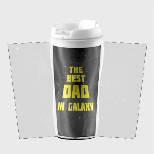 Термокружка-непроливайка The best dad in galaxy, цвет белый - фото 2