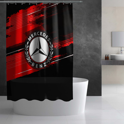 Штора 3D для ванной Mercedes MOTORs uniform - фото 2