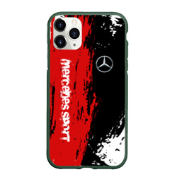 Чехол для iPhone 11 Pro матовый Mercedes-Benz AMG Мерседес спорт