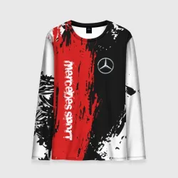 Мужской лонгслив 3D Mercedes-Benz AMG Мерседес спорт