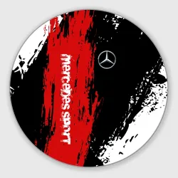 Круглый коврик для мышки Mercedes-Benz AMG Мерседес спорт