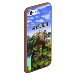 Чехол для iPhone 5/5S матовый Леонид - Minecraft - фото 2