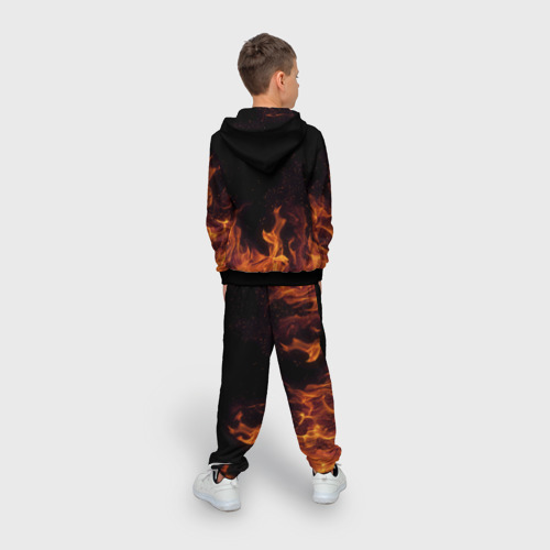 Детский костюм 3D Лёня огонь мужик, цвет черный - фото 4