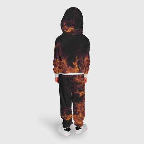 Детский костюм с толстовкой 3D Лёня огонь мужик, цвет белый - фото 4