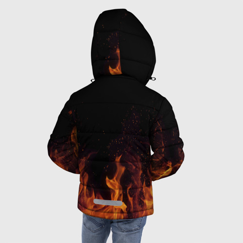 Зимняя куртка для мальчиков 3D Лёня огонь мужик, цвет красный - фото 4