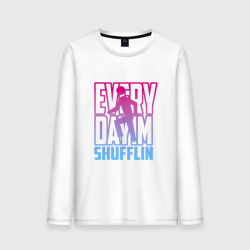 Мужской лонгслив хлопок Everyday I'm shuffling - LMFAO