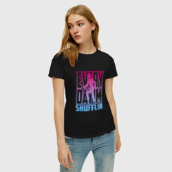Женская футболка хлопок Everyday I'm shuffling - LMFAO - фото 2