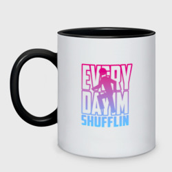 Кружка двухцветная Everyday I'm shuffling - LMFAO