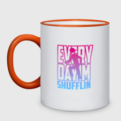 Кружка двухцветная Everyday I'm shuffling - LMFAO