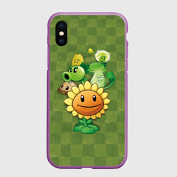 Чехол для iPhone XS Max матовый Plants vs Zombies