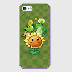 Чехол для iPhone 5/5S матовый Plants vs Zombies