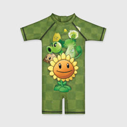Детский купальный костюм 3D Plants vs Zombies