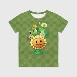 Детская футболка 3D Plants vs Zombies