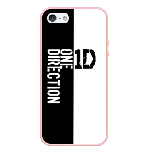 Чехол для iPhone 5/5S матовый One direction, цвет светло-розовый